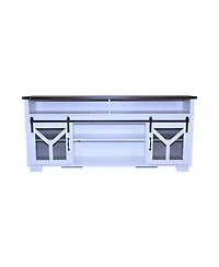 Streamdale Furniture 65" Led Tv Stand - Barn Door Farmhouse