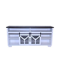 Streamdale Furniture 65" Led Tv Stand - Barn Door Farmhouse