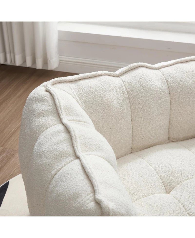 Streamdale Furniture Soft Bean Bag Chair with Footstool