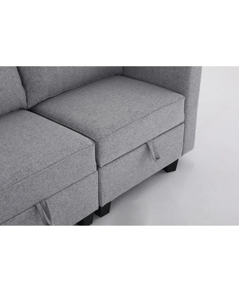 Streamdale Furniture Convertible Modular Sectional Sofa with Storage & Reversible Chaise