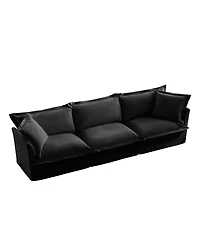 Streamdale Furniture Chenille Fleece Deep Seat Sofa - Black