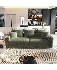Streamdale Furniture + 3-Seat + Corduroy + Modern Comfy Cloud + Sofa