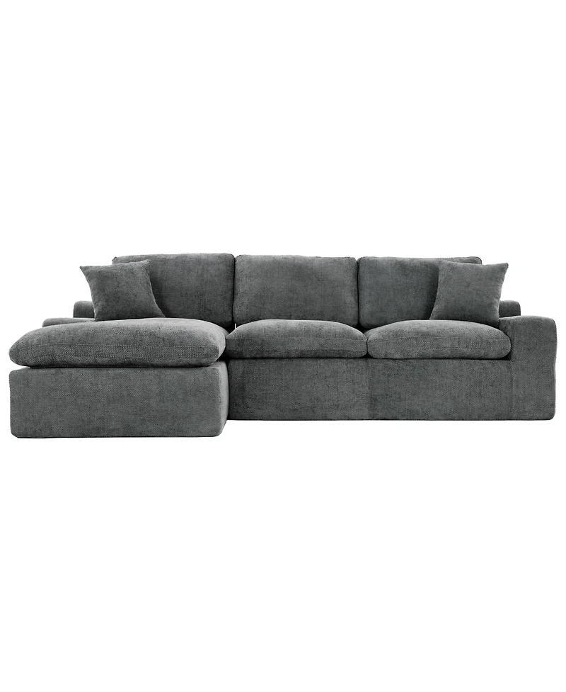 Streamdale Furniture Cloud Sectional Sofa 107.9" Grey