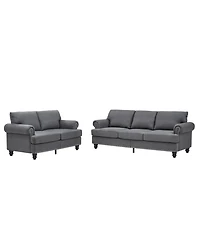 Streamdale Modern Classic Grey Sofa 2+3 Seater
