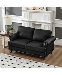 Streamdale Furniture Streamdale Modern Classic Loveseat Faux Leather