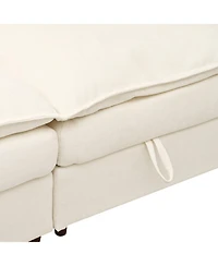 Streamdale Modular Sofa Bed with Storage & Faux Double-Layer Cushions
