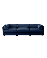 Streamdale Furniture Modular Sectional Sofa, Storage, Cylindrical Backrest, Deep Seating, Blue