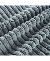 Streamdale Furniture Reversible Corduroy Sectional Sofa with Storage Chaise & Usb