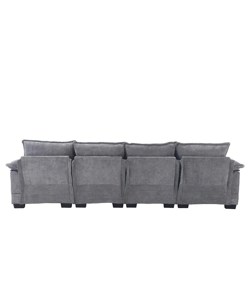 Streamdale Furniture Chenille U-Shaped Sofa (Oversized, 4-Seater)