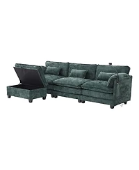 Streamdale Furniture Oversized Sectional Sofa Cloud Couch w/ Ottoman