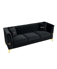 Streamdale Furniture Streamdale Tufted Velvet Sofa, 82" Mid-Century Couch