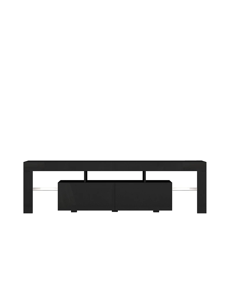 Streamdale Led Tv Stand for 65" TVs, Modern Console, Black