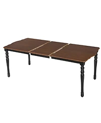 Streamdale Furniture Extendable Wood Dining Table Set with 6 Upholstered Chairs