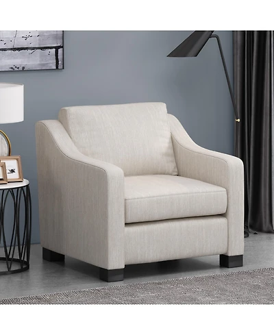 Streamdale Furniture Contemporary Beige Fabric Upholstered Club Chair