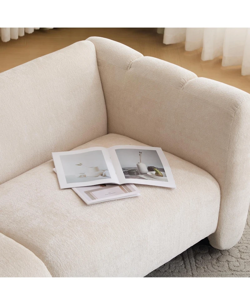 Streamdale Furniture 83" Wave Sofa - Beige