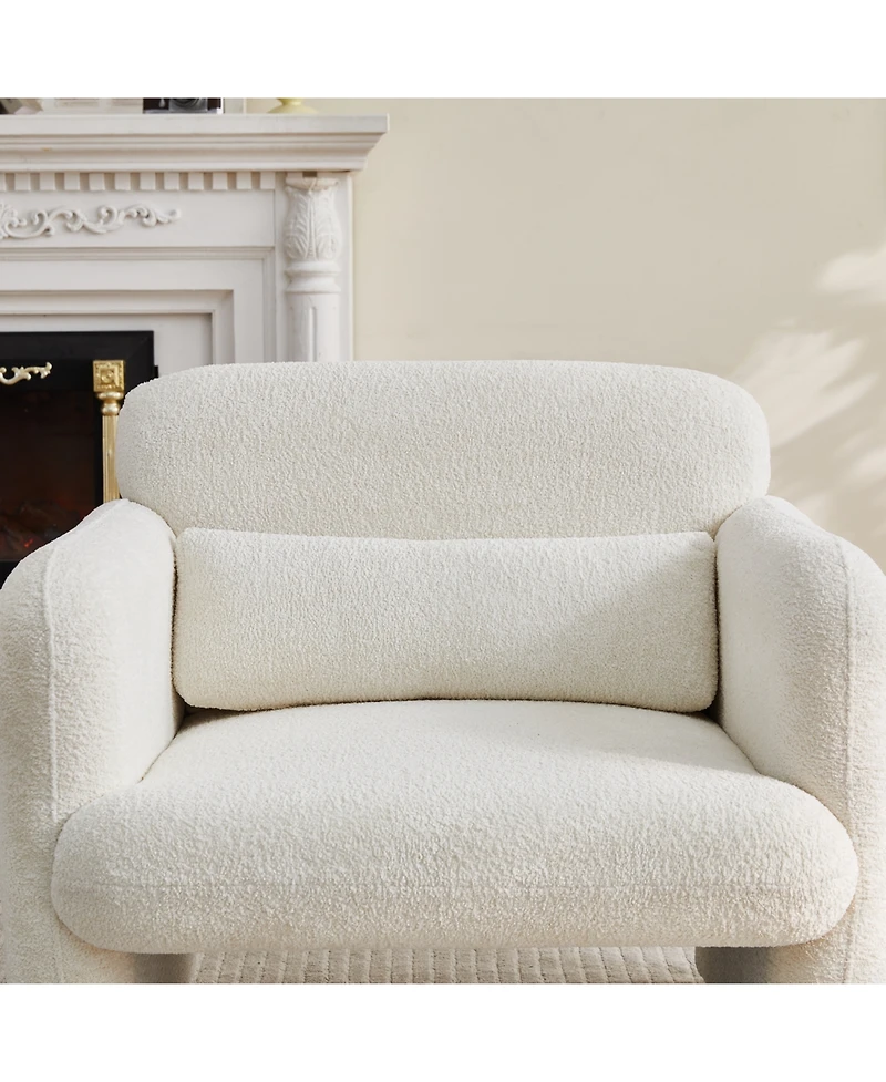 Streamdale Furniture 34" Velvet Sofa - Modern Single Couch for Small Spaces