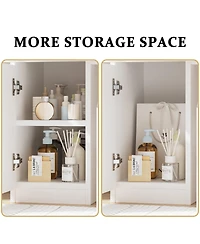 Streamdale Furniture Vanity Desk with Lighted Mirror, Power Outlet & Storage