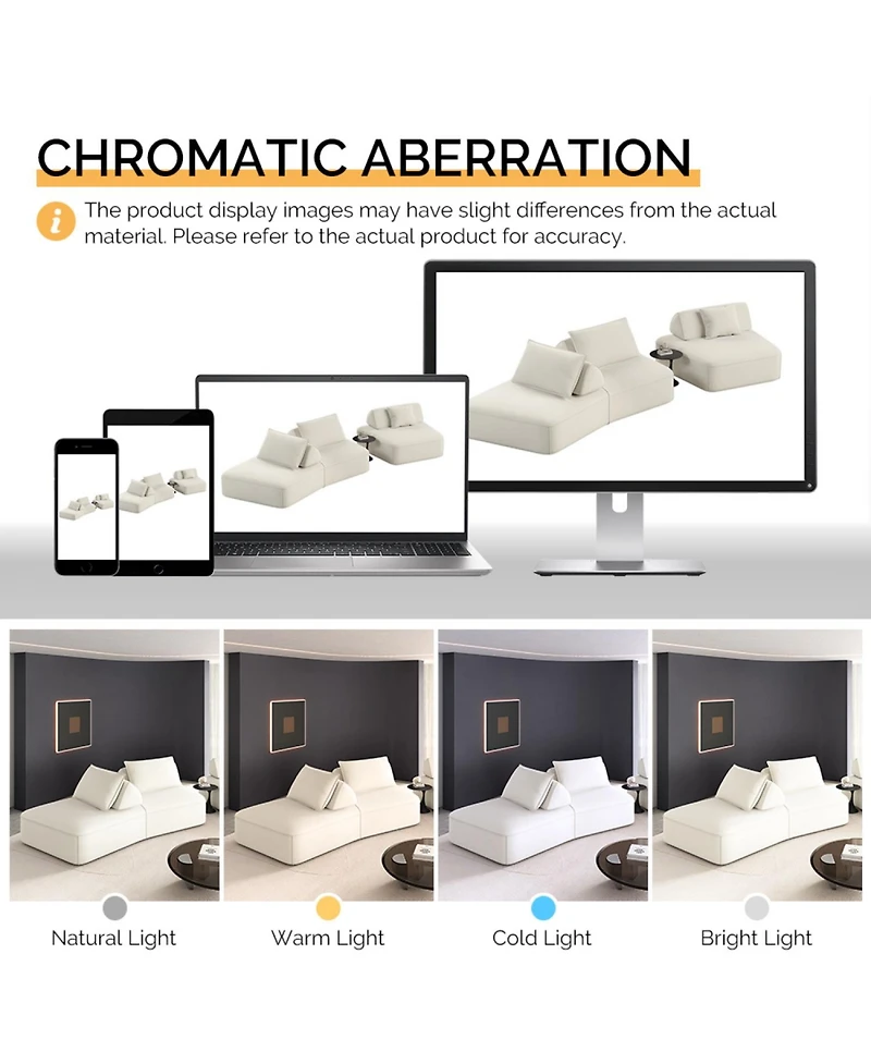 Streamdale Furniture 139" Modern Chenille Sectional Sofa with Pillows & Removable Backrests.