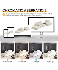 Streamdale Furniture 139" Modern Chenille Sectional Sofa with Pillows & Removable Backrests.