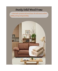 Streamdale Furniture Modern Faux Leather 79" Storage Loveseat