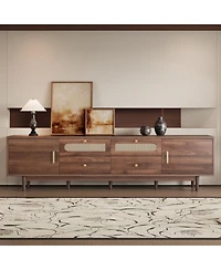 Streamdale Furniture 76" Tv Stand with Drawers for Living Room/Bedroom Modern Chic Entertainment Center