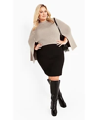 Avenue Women's Plus Olivia Button Cape Jackets