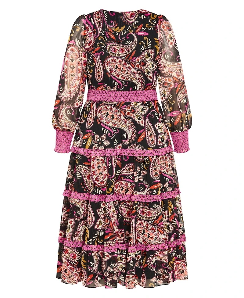 City Chic Plus Gwendolyn Print Dress