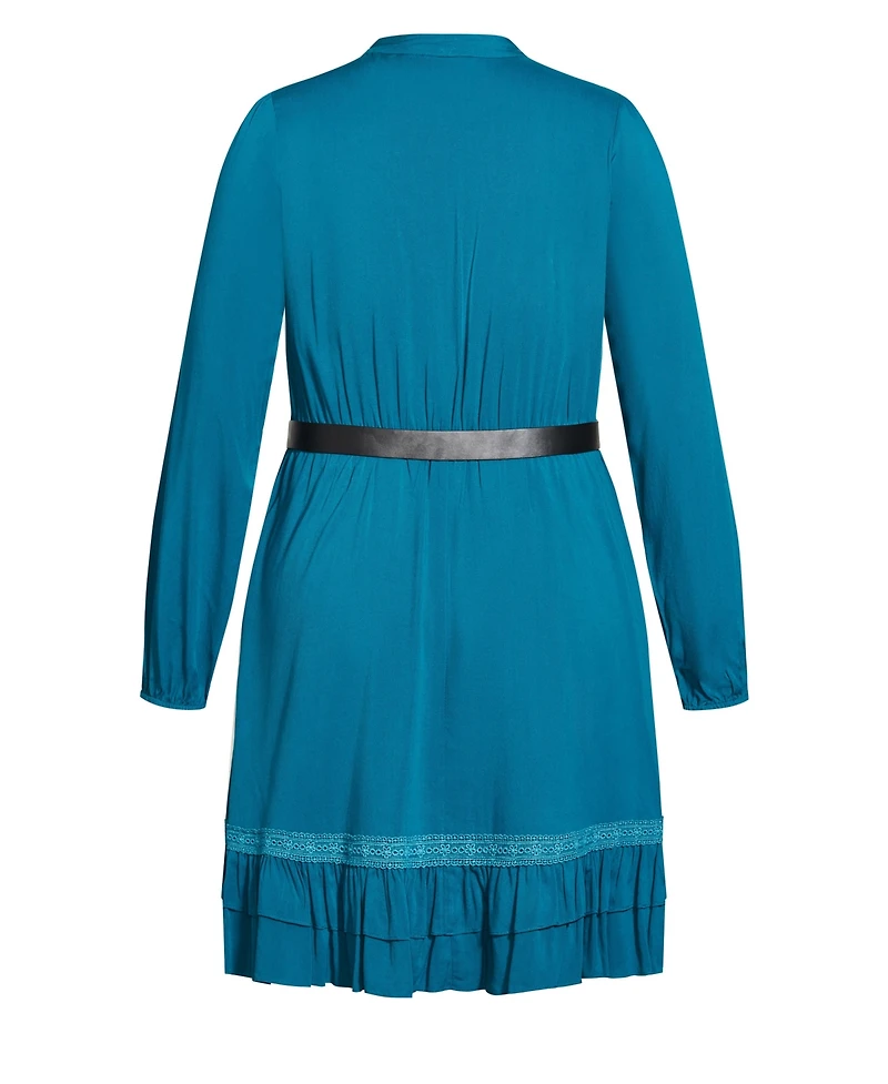 City Chic Women's Plus Precious Tie Dress