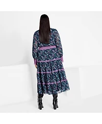 City Chic Women's Gwendolyn Print Dress