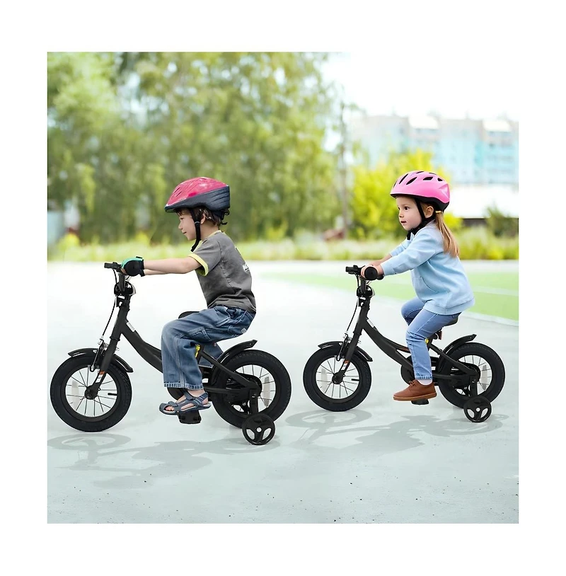 Hongge Kids Adjustable Training Bicycle with Dual Brakes and All Terrain Tires