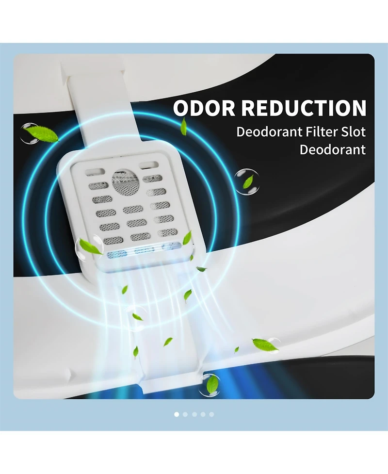 Aostirmotor Foldable Cat Litter Box with Lid & High Sides