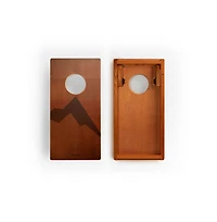 Elakai 1ft x 2ft Retro Mahogany Pathfinder Cornhole Board Set