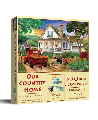 SunsOut Our Country Home 550 piece Jigsaw Puzzle