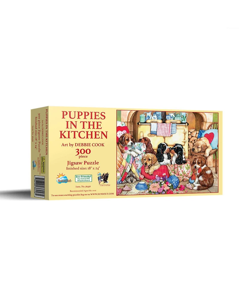 SunsOut Puppies in the Kitchen 300 piece Jigsaw Puzzle for Adults