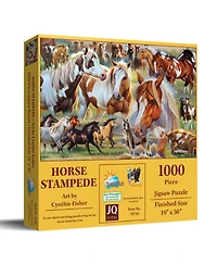 SunsOut Horse Stampede 1000 piece Jigsaw Puzzle for Adults