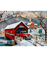 SunsOut Creek Bridge 500 piece Jigsaw Puzzle for Adults Christmas