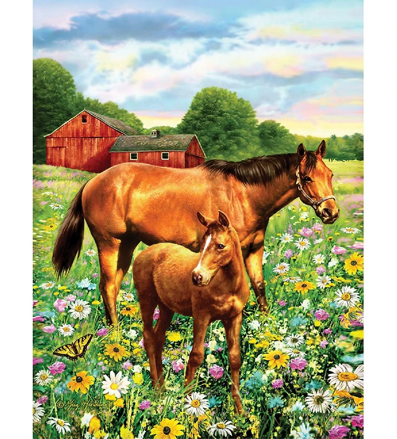 SunsOut Mare and Foal 500 piece Jigsaw Puzzle for Adults