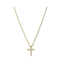 Bearfruit Jewelry 14k Gold Plated Aveline Crystal Cross Necklace Holiday Gift Guide