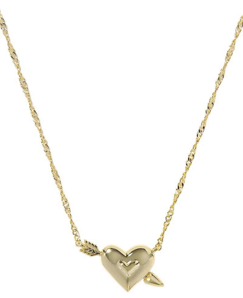 Kendra Scott Opalescent Resin Ari Heart Arrow Short Pendant Necklace