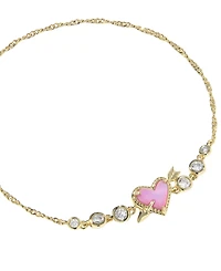 Kendra Scott Opalescent Resin and Cubic Zirconia Ari Heart Arrow Tennis Bracelet