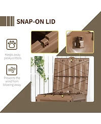 Outsunny Garden Compost Bin, 120 Gallon (450L) Garden Composter with 80 Vents and 2 Sliding Doors, Lightweight & Sturdy, Fast Creation of Fertile Soil