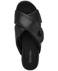 Calvin Klein Women's Renley Criss-Cross Slip-On Flat Sandals