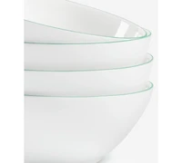 Arch Studio Opal Glass Rim Cereal Bowls, Set of 4, Service For 4