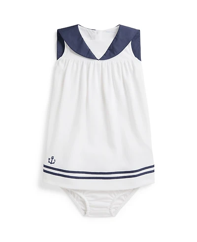 Polo Ralph Lauren Baby Girls' Interlock Sailor Dress and Bloomers