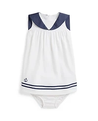 Polo Ralph Lauren Baby Girls' Interlock Sailor Dress and Bloomers