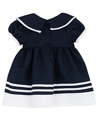 Rare Editions Baby Girls' Nautical Collar Dress, Panty and Hat, 3-Piece Set