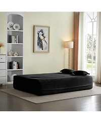 Streamdale Furniture Corduroy Foam Sleeper Sofa Bed with Pillows