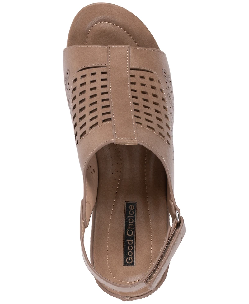 Gc Shoes Women's Ankle Strap Wedge Heel Sandals