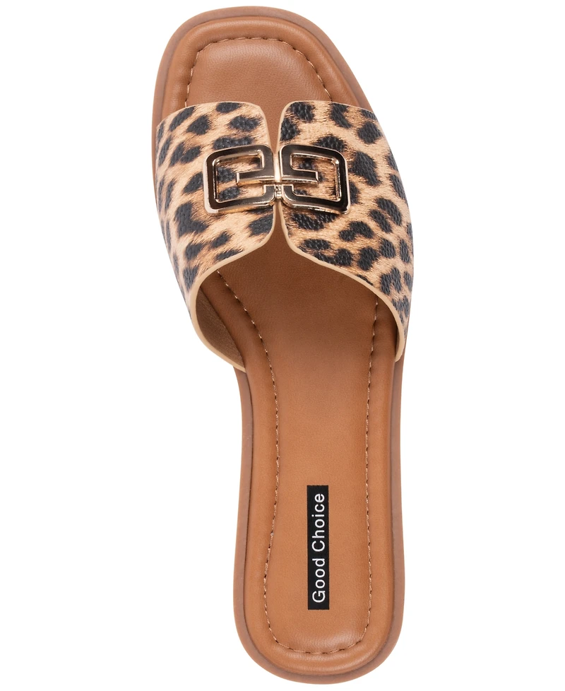 Gc Shoes Women's Square Toe Flat Sandals