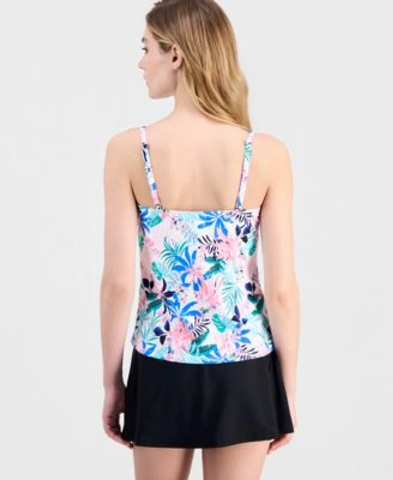 Island Escape Womens Beach Underwire Tankini Top Skirt